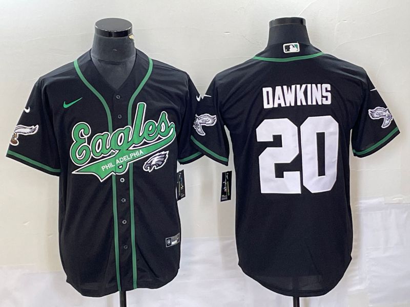 Men Philadelphia Eagles #20 Dawkins Black Nike 2023 Co Branding Game NFL Jersey style 10->philadelphia eagles->NFL Jersey